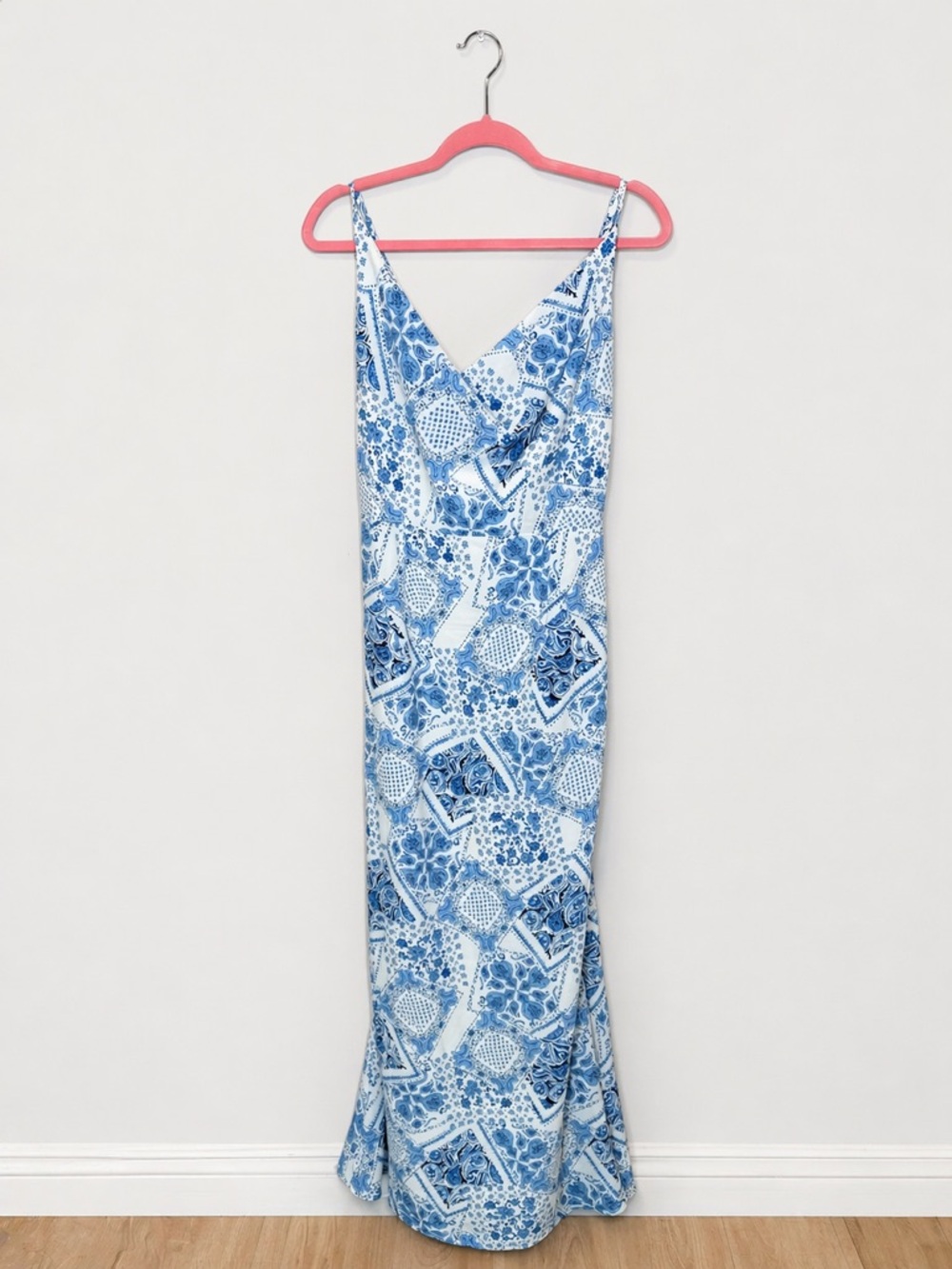 Millie Modelli Blue & White Floral Slip Dress Picasso Maxi Dres